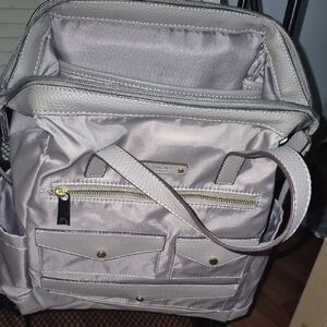 Gray Modern Backpack with Structured Design